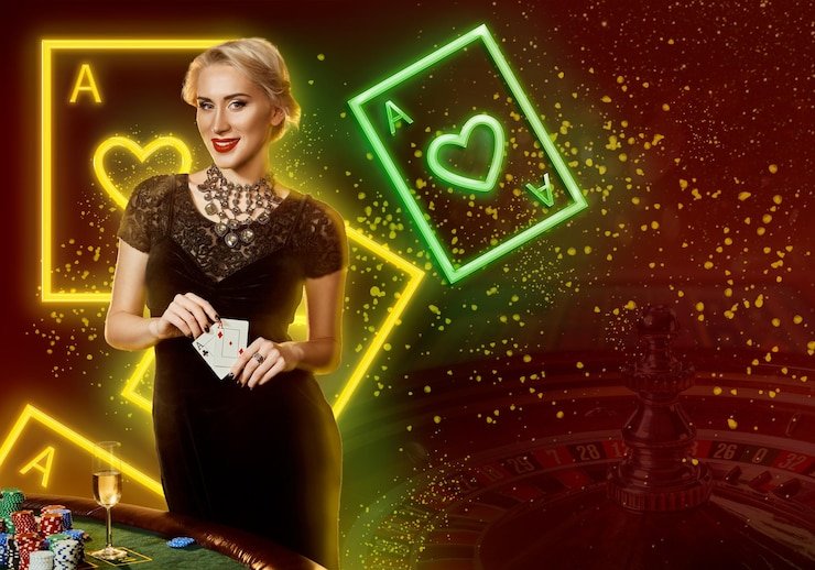 Tampilan permainan live blackjack di desktop ribut4d dengan dealer langsung, opsi taruhan, dan riwayat putaran di samping